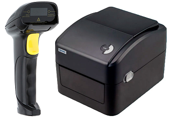 Комплект Xprinter XP-420B (USB, Wi-Fi) Черный + SUNTEK 2D WIRED BARCODE SCANNER (ST8200D)